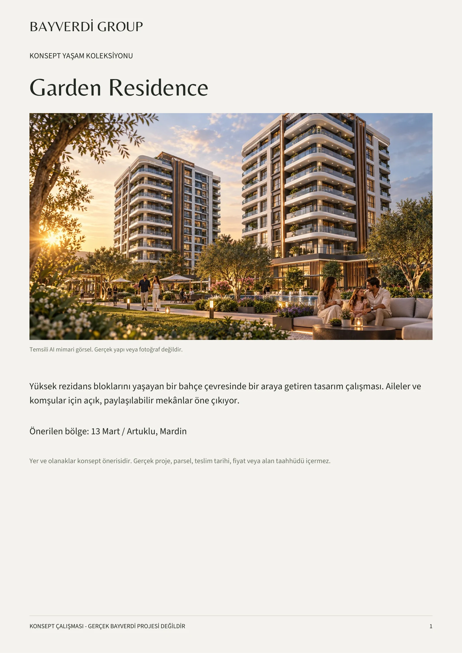 Garden Residence — Broşür