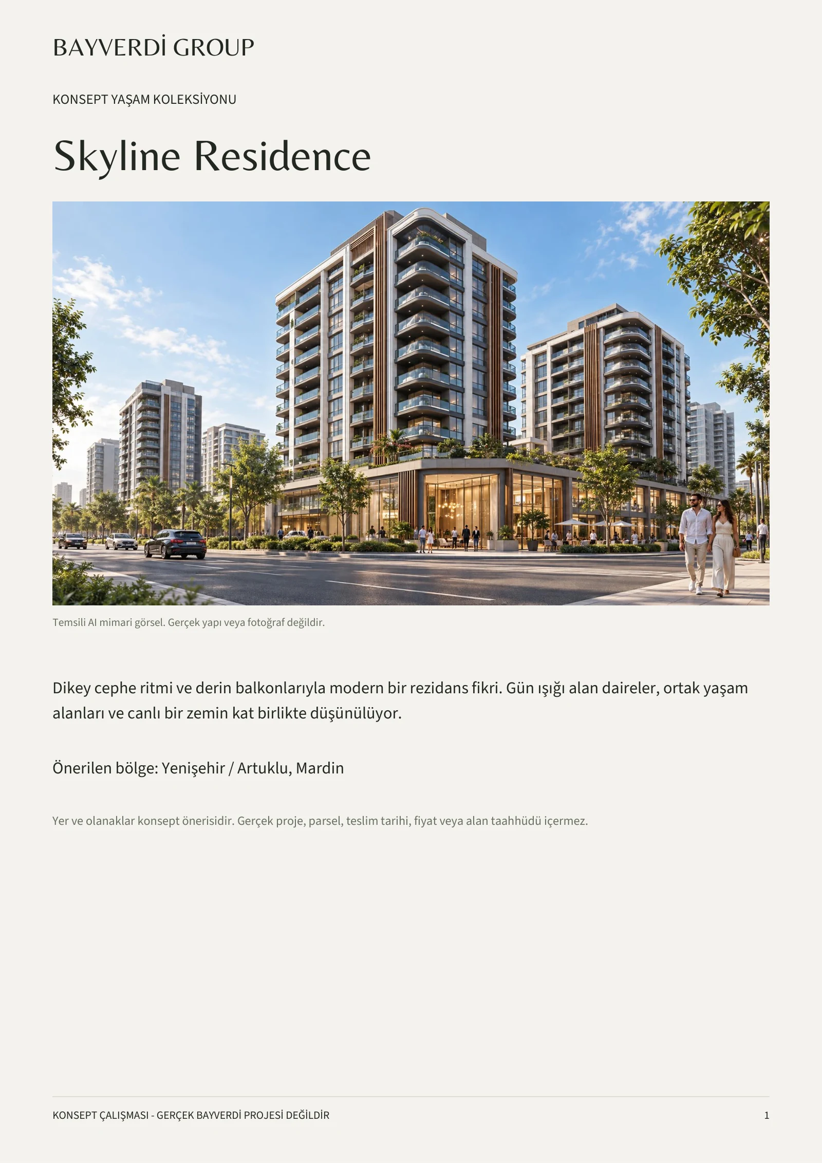 Skyline Residence — Broşür